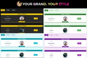 fitness class booking system with widget. WordPress integration - Customizable widget for any site.